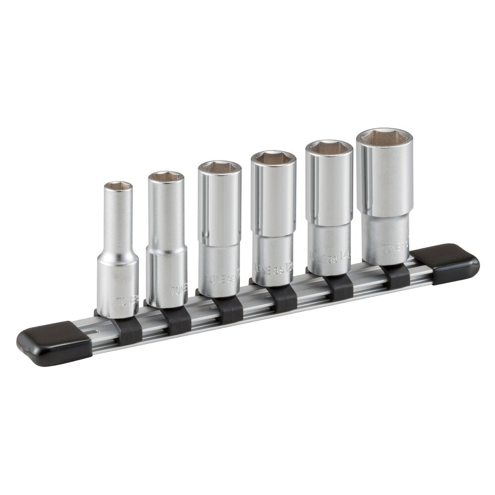 HSL306 DEEP SOCKET SET (6PT.), WITH SOCKET HOLDER