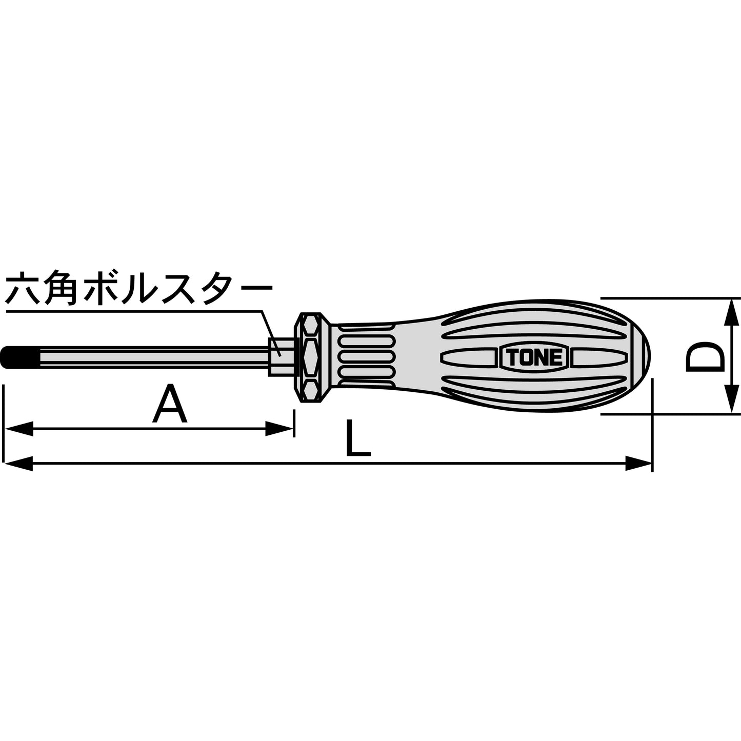 PGMD-075 POWER GRIP FLAT HEAD SCREWDRIVER 0.8X5.5