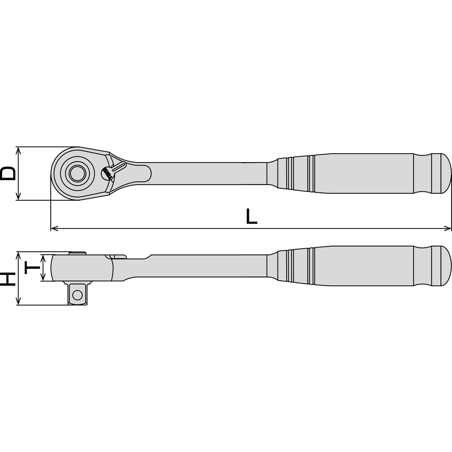 RH3HW RATCHET HANDLE (HOLLOW/HOLD TYPE)