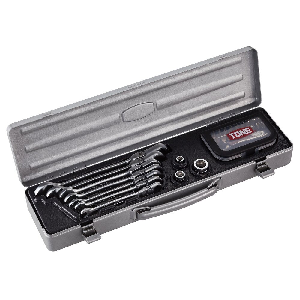 RMFQ700BR FLEX HEAD QUICK RATCHET 7PCS BOX WRENCH & BIT RACTHET SET