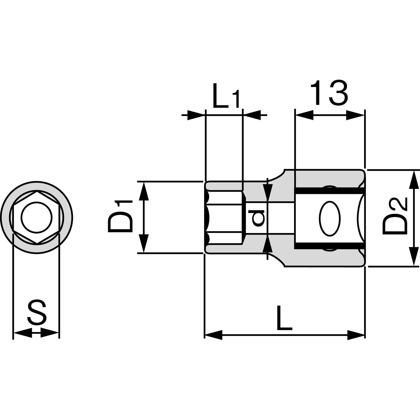 3S-09 9MM (6PT.) SOCKET (3/8 IN. DRIVE)